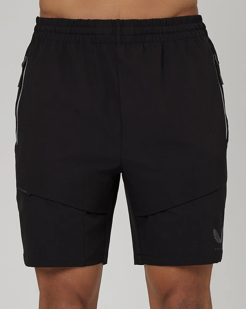 كاستور Castore Men’s Flex Woven Cargo Shorts - Black, Durable & Stylish Cargo Shorts for Men